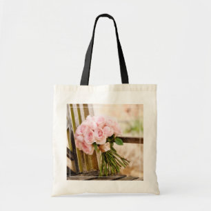 Flowers Pink Rose Bouquet Tote Bag