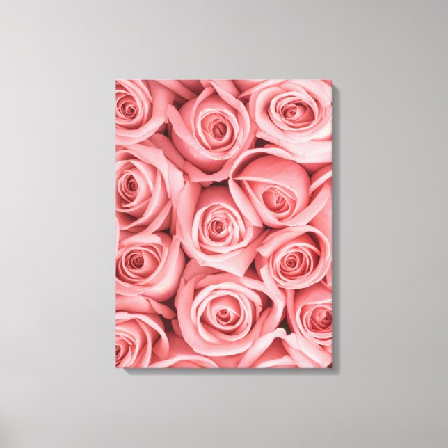 Flowers | Pink Roses Canvas Print (Front)