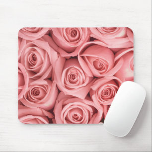 Flowers Pink Roses Mouse Mat