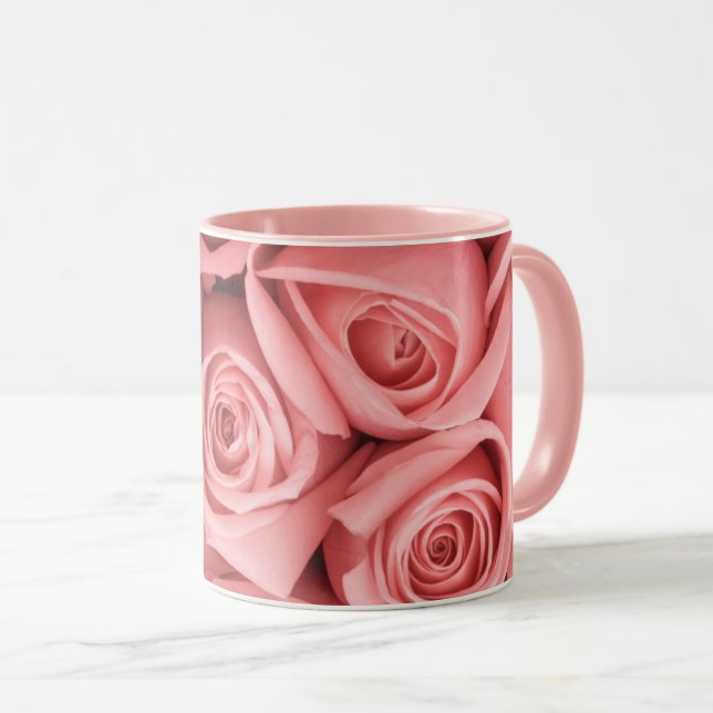 Flowers | Pink Roses Mug (Front Right)