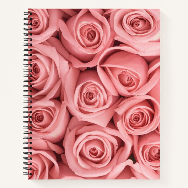 Flowers | Pink Roses Notebook (Front)