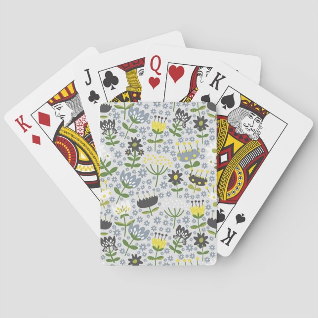 flowers playing cards (Back)