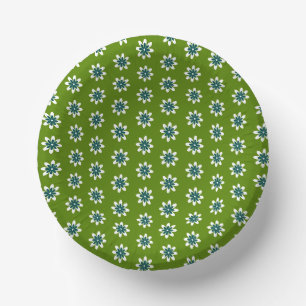Flowers PP 338: Retro 70s Colour Flowers: 2 of 3 Paper Plate