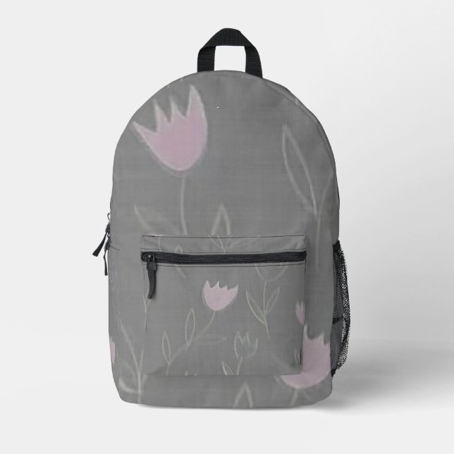 Flowers Printed Backpack (Front)