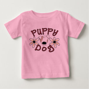 Flowers Puppy Dog T-shirts and Gifts