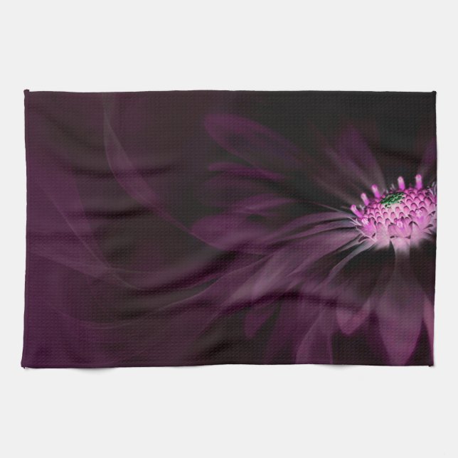 Flowers | Purple Daisy Tea Towel (Horizontal)