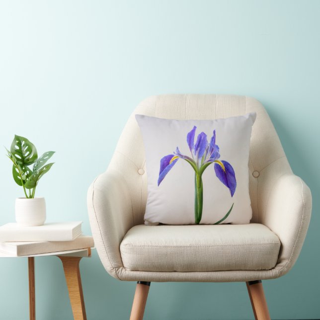 Flowers | Purple Iris Flower Cushion (Chair)
