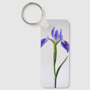 Flowers   Purple Iris Flower Key Ring