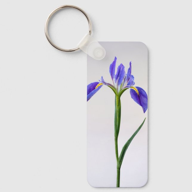 Flowers | Purple Iris Flower Key Ring (Front)