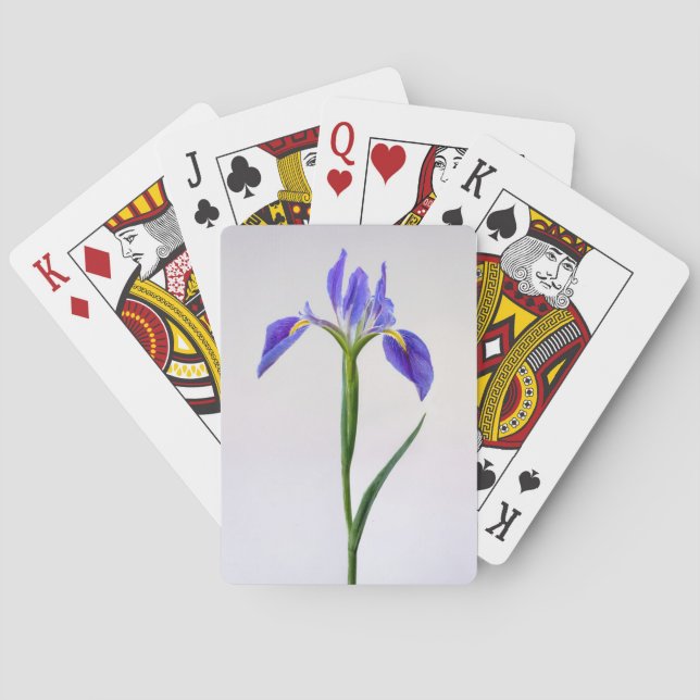 Flowers | Purple Iris Flower Playing Cards (Back)