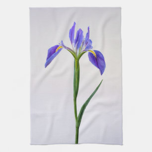 Flowers   Purple Iris Flower Tea Towel