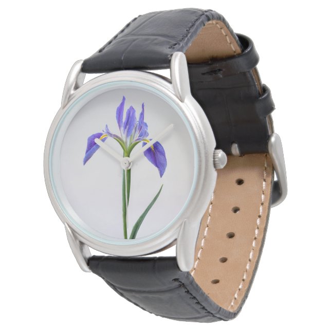 Flowers | Purple Iris Flower Watch (Angled)