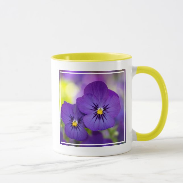 Flowers | Purple Pansies Mug (Right)