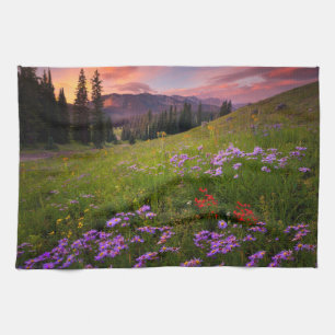 Flowers Purple Wildflowers Colorado Tea Towel