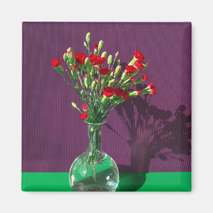 Flowers   Red Carantion Bouquet Magnet