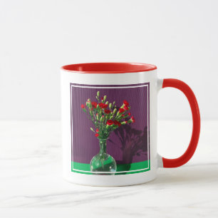Flowers Red Carantion Bouquet Mug
