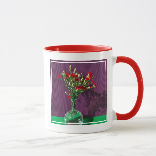 Flowers | Red Carantion Bouquet Mug (Right)