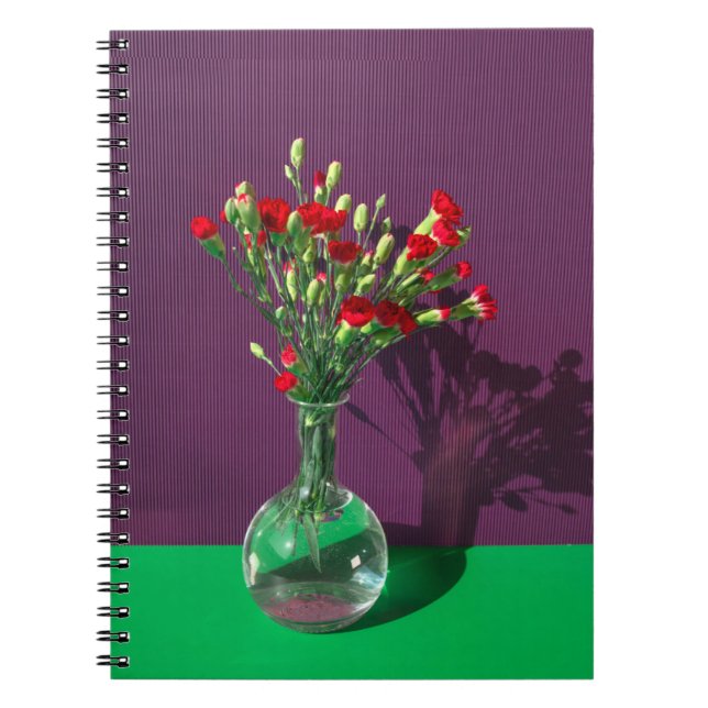Flowers | Red Carantion Bouquet Notebook (Front)