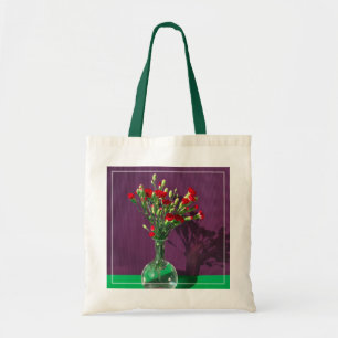 Flowers   Red Carantion Bouquet Tote Bag