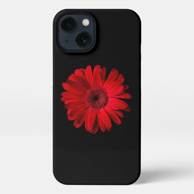 Flowers | Red Gerbera Daisy iPhone Case (Back)