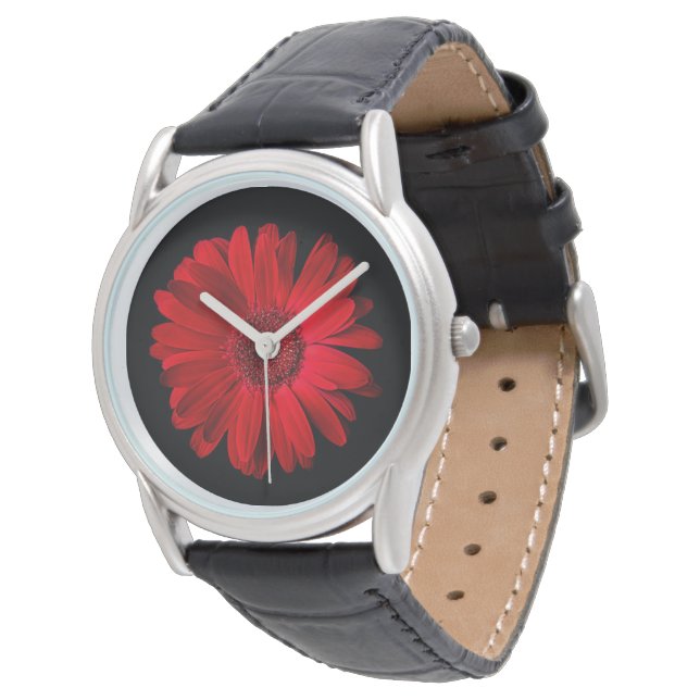 Flowers | Red Gerbera Daisy Watch (Angled)