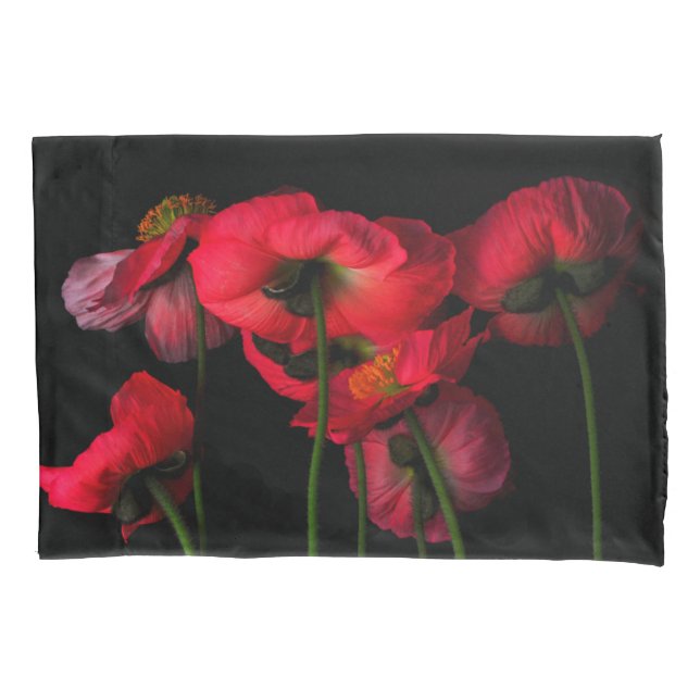 Flowers | Red Poppies Pillowcase (Front)