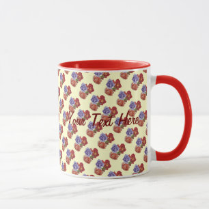 flowers red roses and rose buds floral art mug