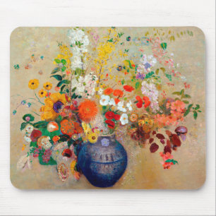 Flowers, Redon Mouse Mat