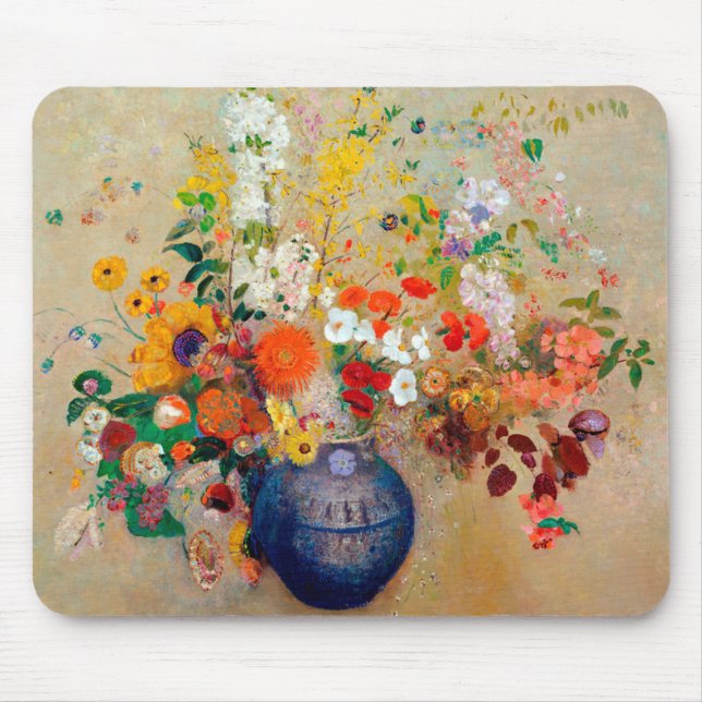 Flowers, Redon Mouse Mat (Front)