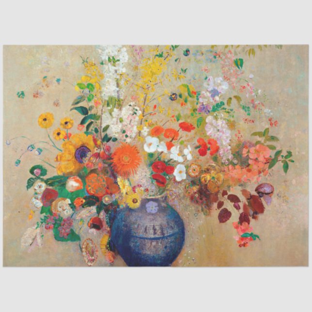 Flowers, Redon Tissue Paper (Front)