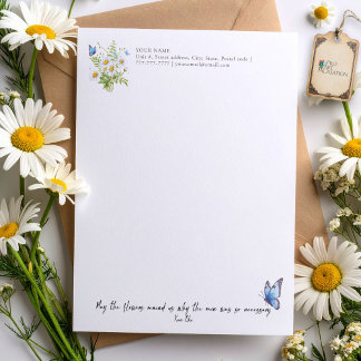 Flowers Remind Us Custom Letterhead