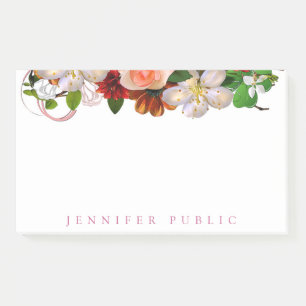Flowers Roses Floral Elegant Modern Watercolor Post-it Notes