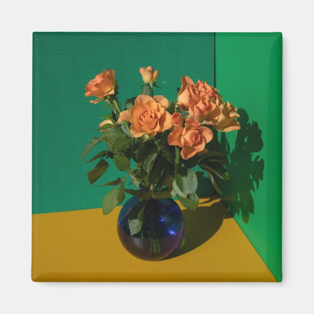 Flowers | Roses in Vase Magnet (Front)