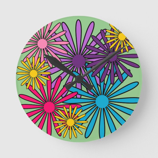 Flowers  round clock (Front)
