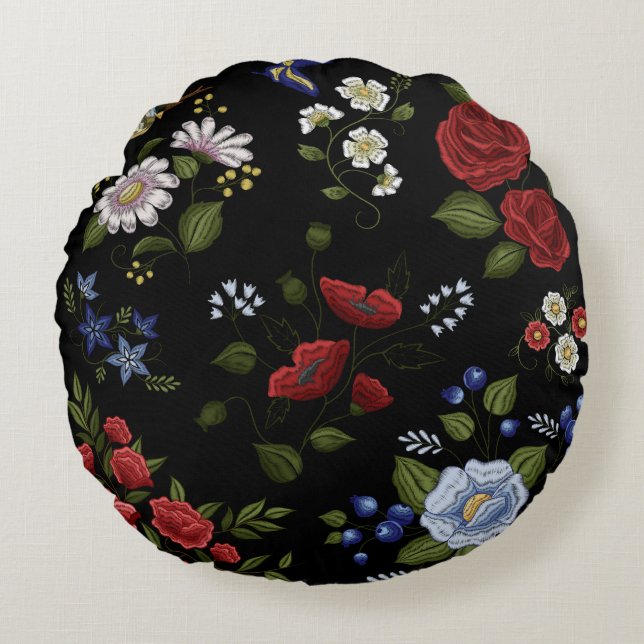 Flowers Round Cushion (Front)