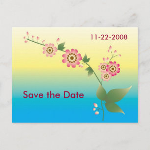 Flowers Save the date Announcement Postcard