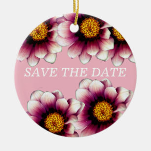 Flowers , Save the date Ornament