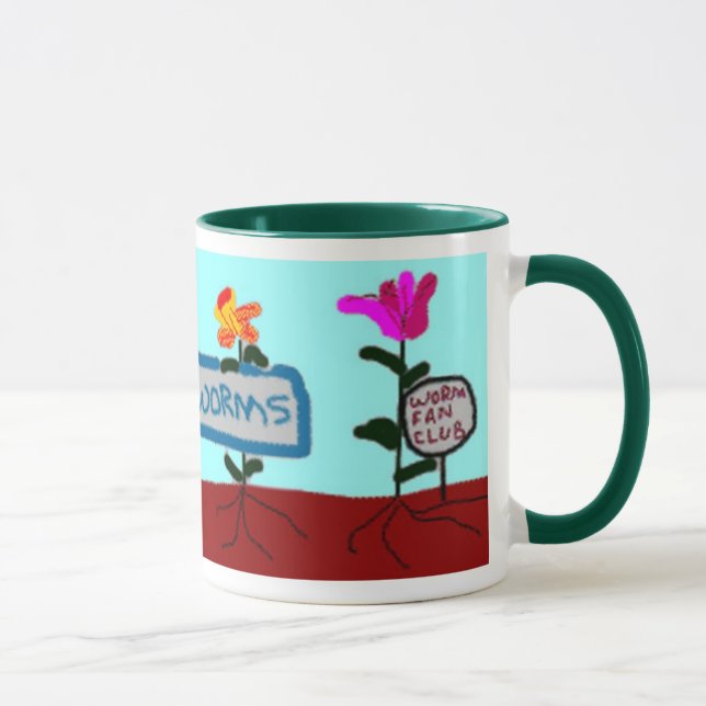 Flowers Say "We Love Worms!" Mug (Right)