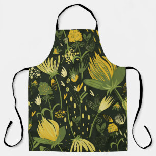 Flowers seamless pattern apron