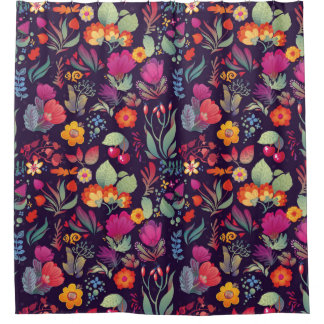 Flowers seamless pattern decorative vintage card i shower curtain