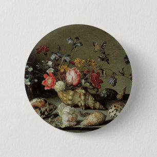 Flowers, Shells and Insects Balthasar van der Ast 6 Cm Round Badge