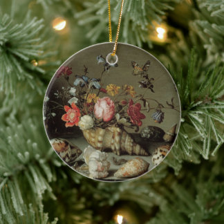 Flowers, Shells and Insects Balthasar van der Ast Ceramic Tree Decoration