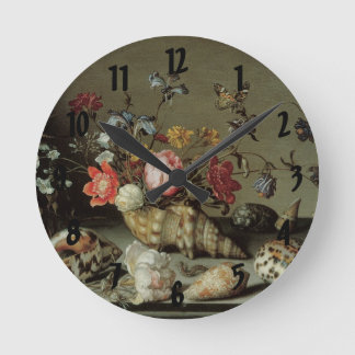 Flowers, Shells and Insects Balthasar van der Ast Round Clock