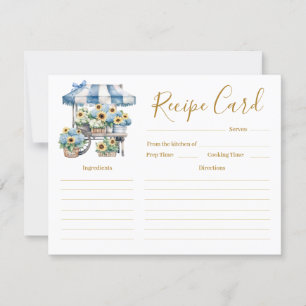 Flower's Shop Bridal Shower Recipe Card