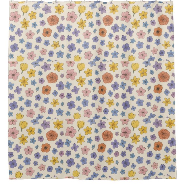 Flowers Shower Curtain (Front)