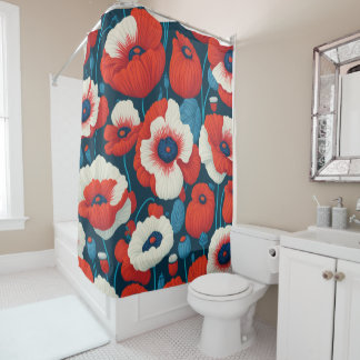 flowers shower curtain