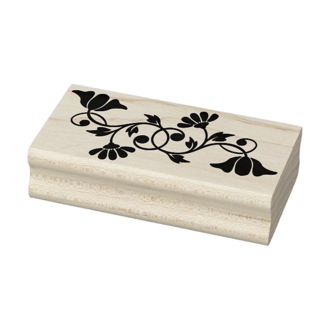 flowers silhouette art stamp (Stamp)