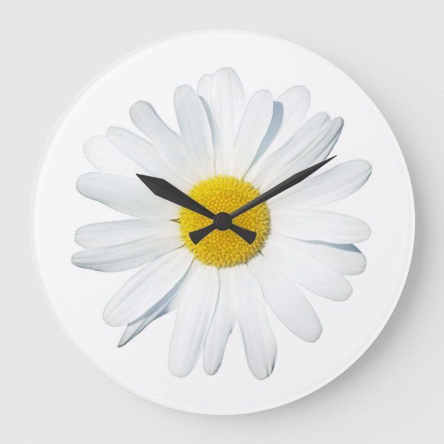 Flowers | Single Daisy Large Clock (Front)