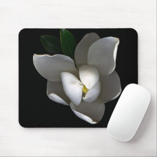 Flowers Single White Magnolia Blossom Mouse Mat