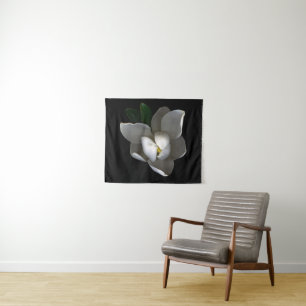 Flowers Single White Magnolia Blossom Tapestry